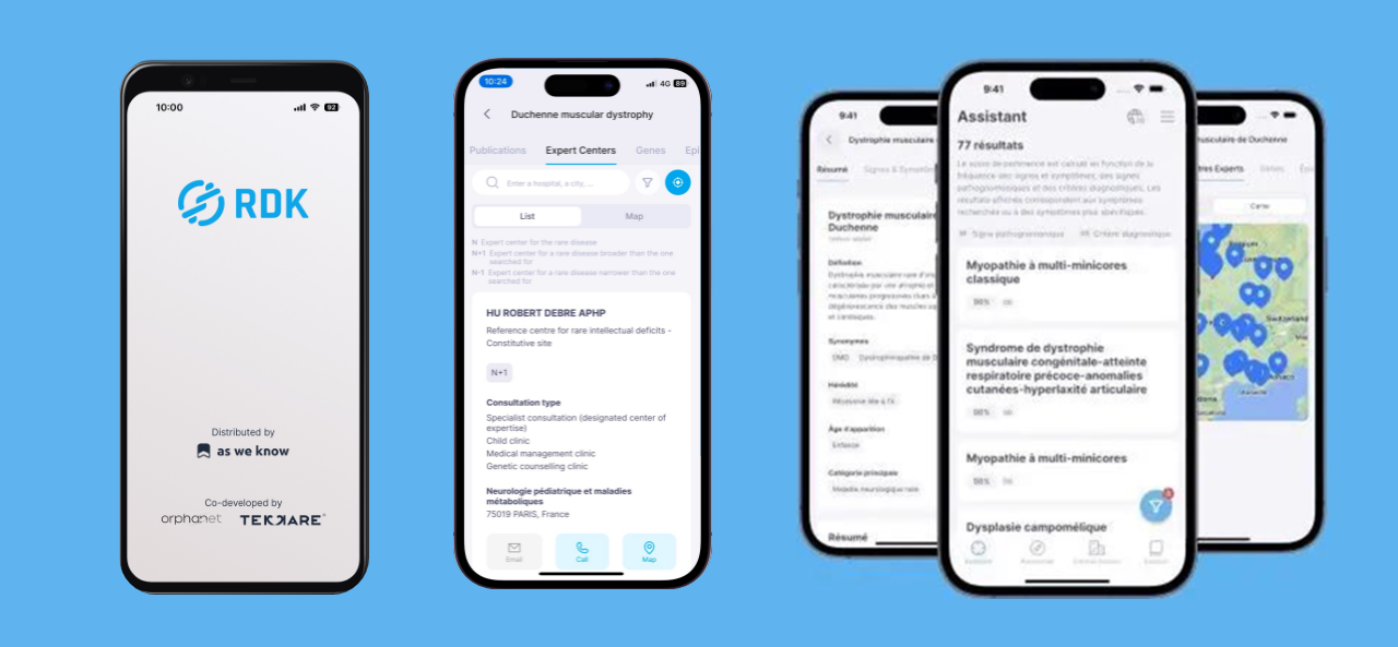 Interface de l'application mobile RDK - @ Tekkare