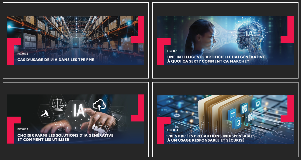 Les 4 fiches pratiques d'IA générative pour les entreprises - @ France Num