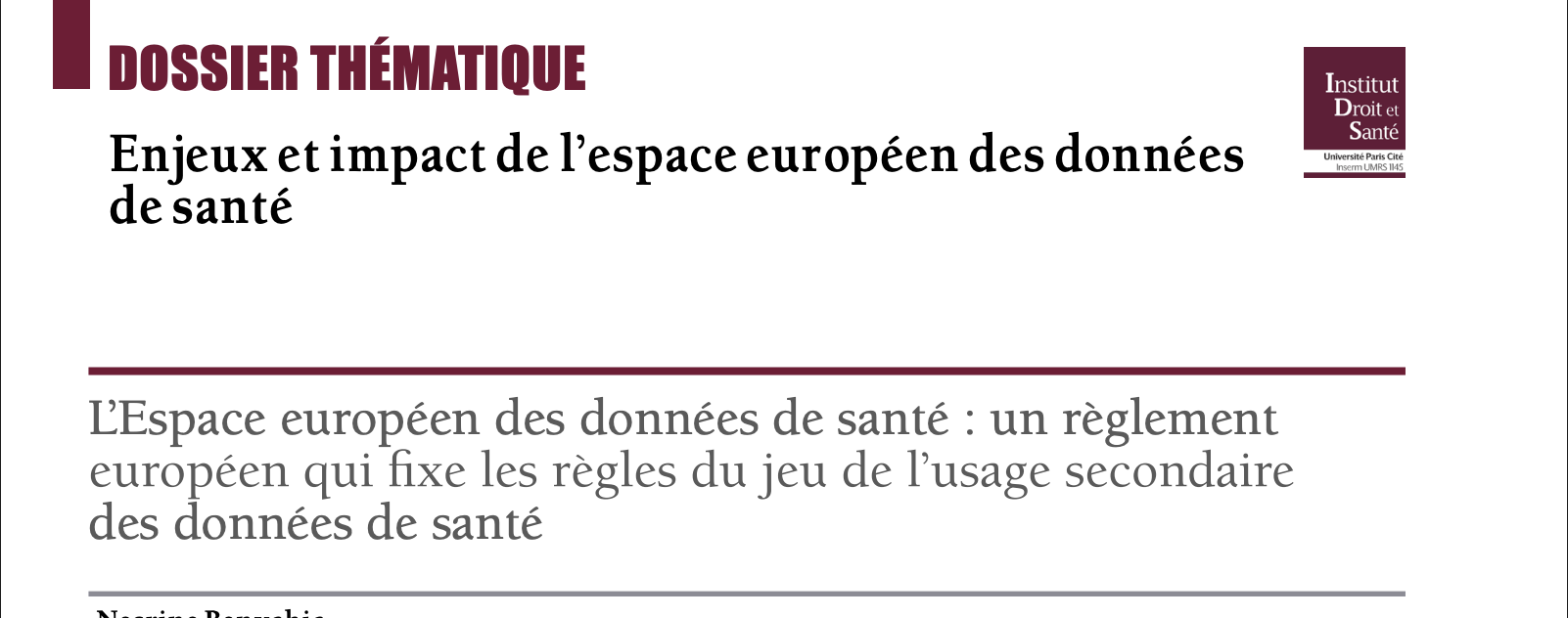 EEDS : gouvernance, droits des patients, redevances, trois chantiers à boucler avant mars 2027