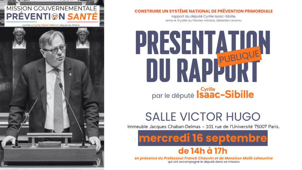 Restitution du rapport de Cyrille Isaac-Sibille
